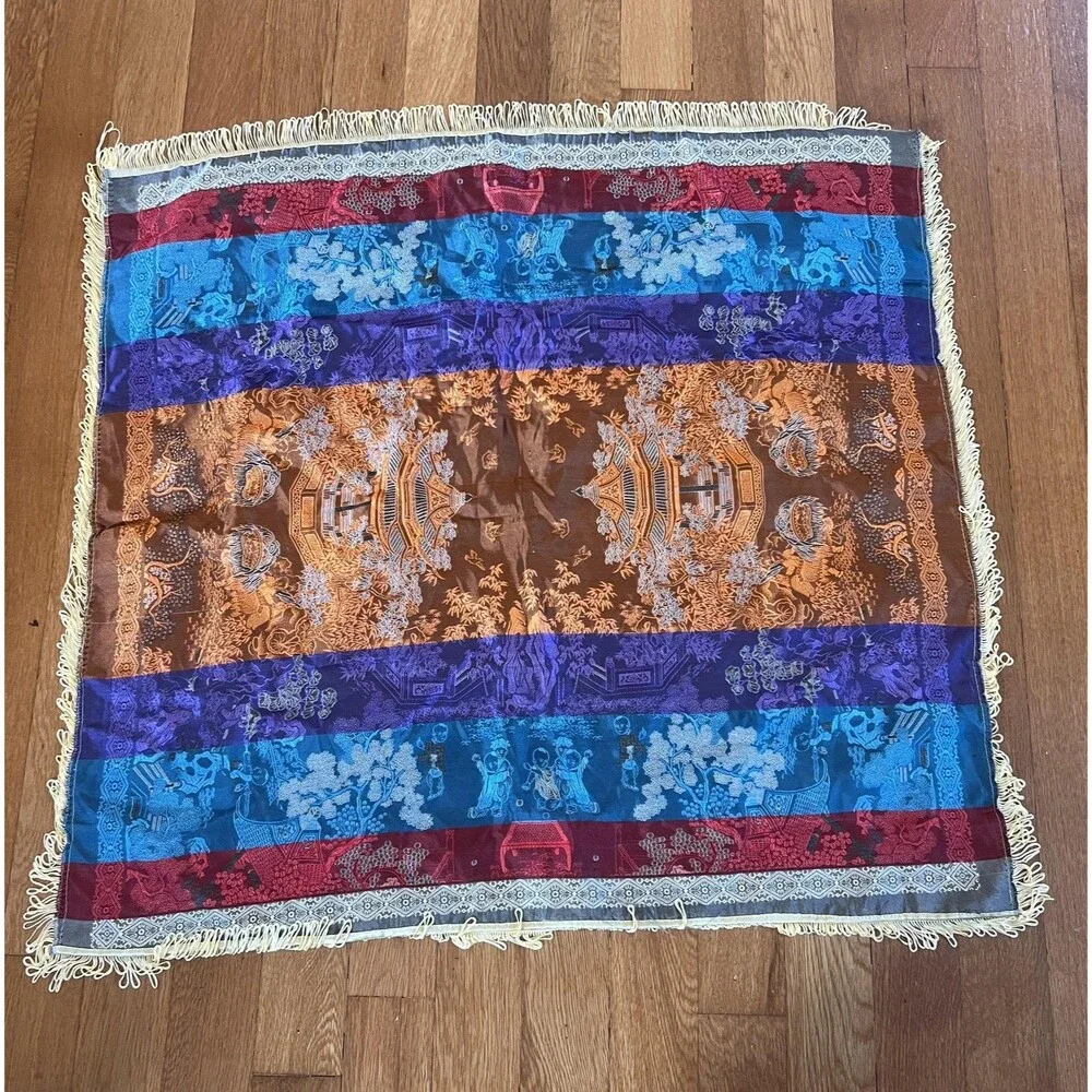 Vintage Chinese Silk Embroidered Tapestry 36